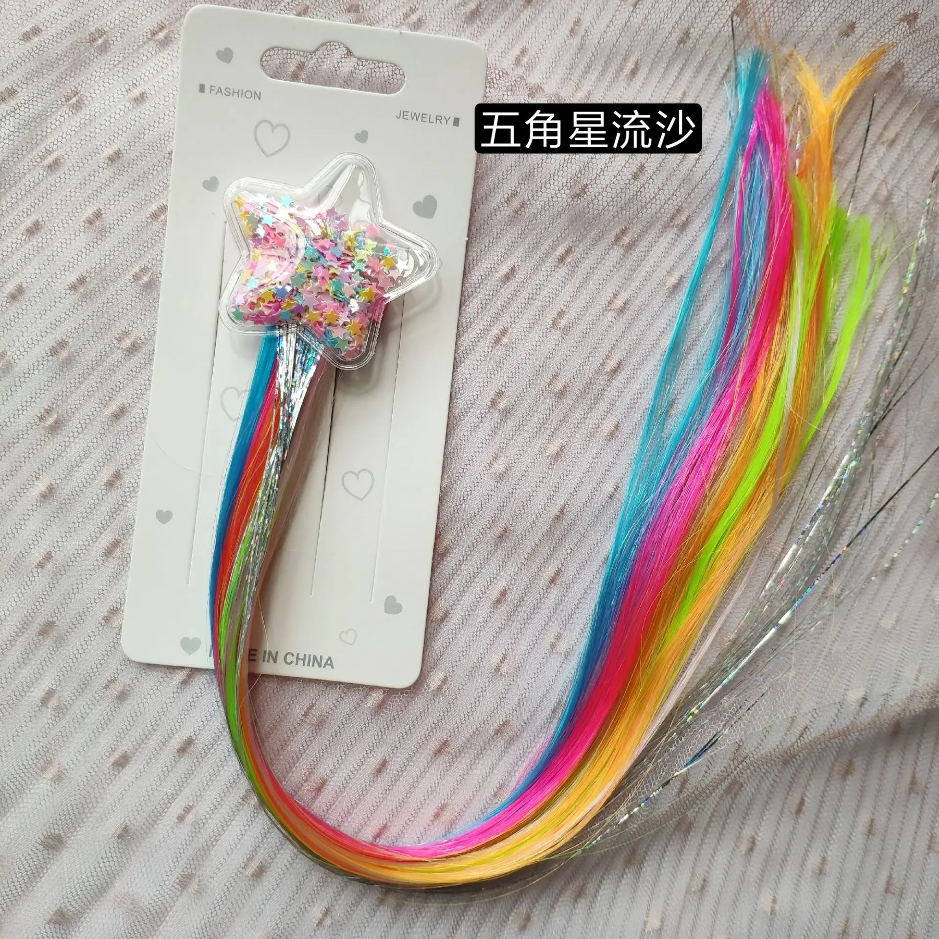 

CN 8 Pcs/lot Jelly Bows Hair Bows For Girls Long Wig Ponytails Star/Heart/Bunny Hair Bows Kids Hair Barrettes Hair Accessories
