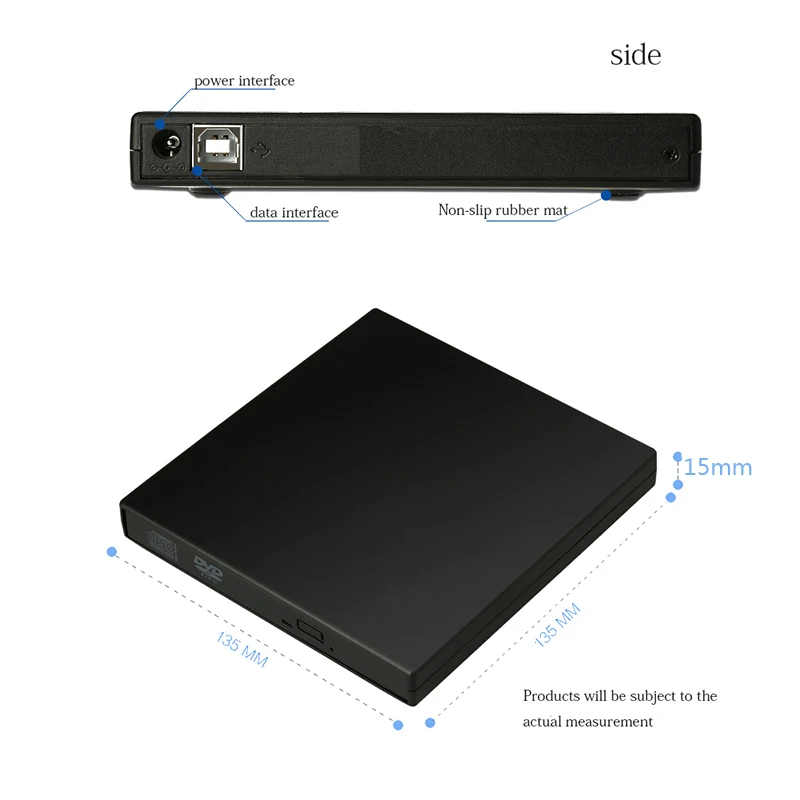 Внешний Dvd привод Оптический Usb 2 0 Cd Rom Проигрыватель Rw горелки Писатель ридер