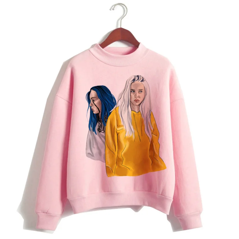 Billie Eilish, худи, женская одежда, толстовка, Корейская, 90 s, с капюшоном, Harajuku, с принтом, толстовки, уличная, топ, повседневная, ulzzang, капюшон - Цвет: 7405