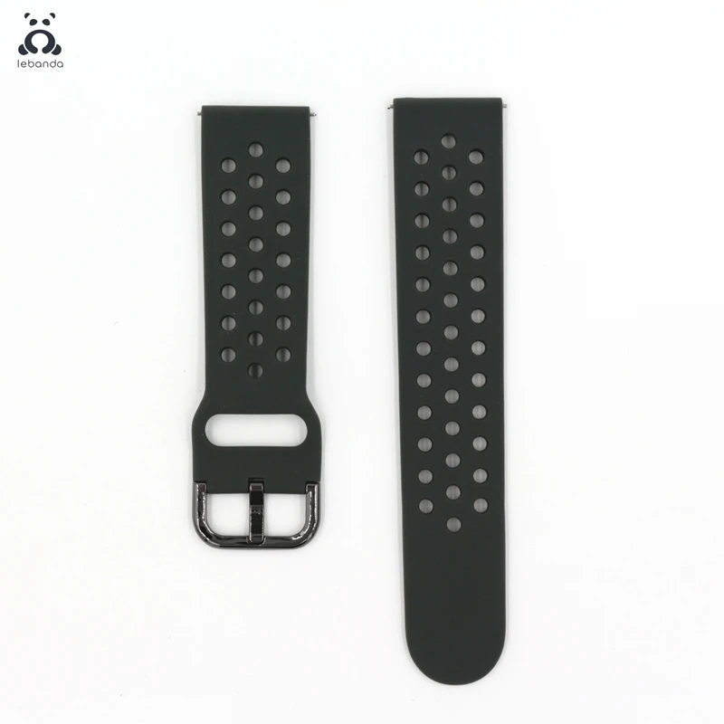 Dark Grey Lebanda спортивный ремешок для смарт-часов Galaxy Watch Active/42/46 мм, ремешок для HUAWEI GT силиконовый ремешок из мягкой дышащей ткани замена 20 мм/22 мм - Цвет ремешка: Dark Grey