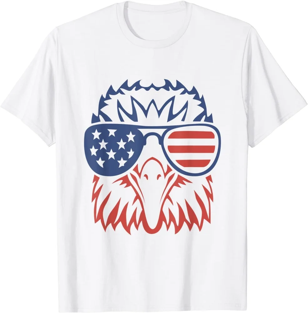 

Shirt Women Kawaii Summer Tops T-shirt Graphic Tees Fashion Patriotic Eagle T-Shirt 4th of July USA American Flag Tshirt T-Shirt