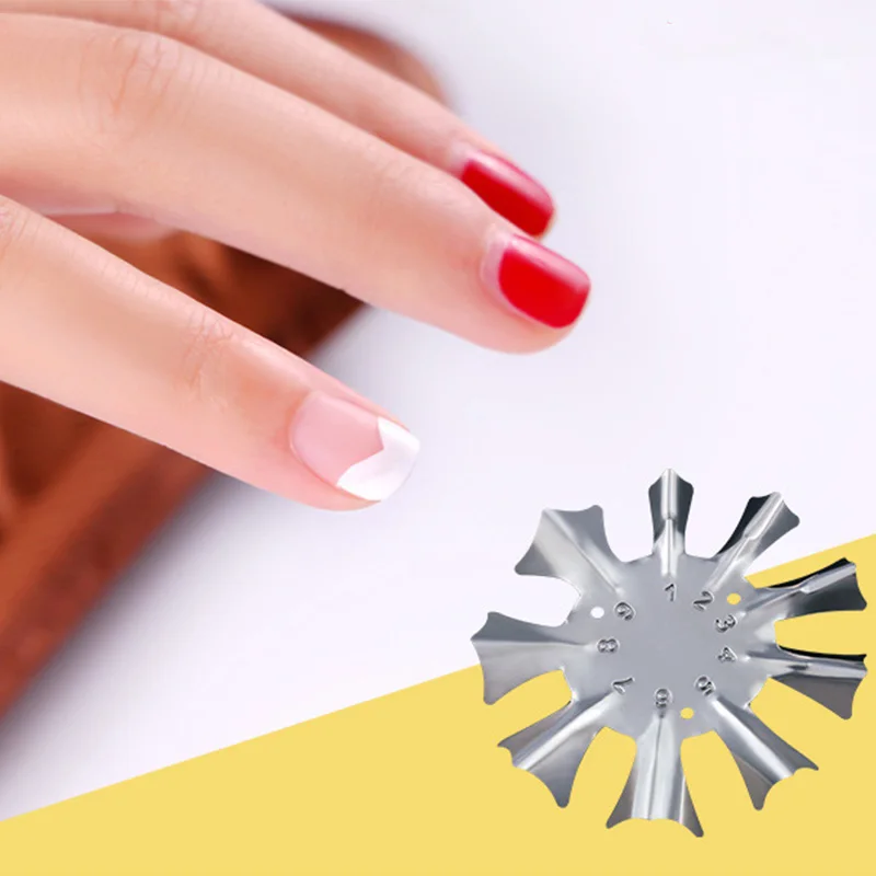 Стальная пластина для французского маникюра 1 шт. трафарет ногтей триммер