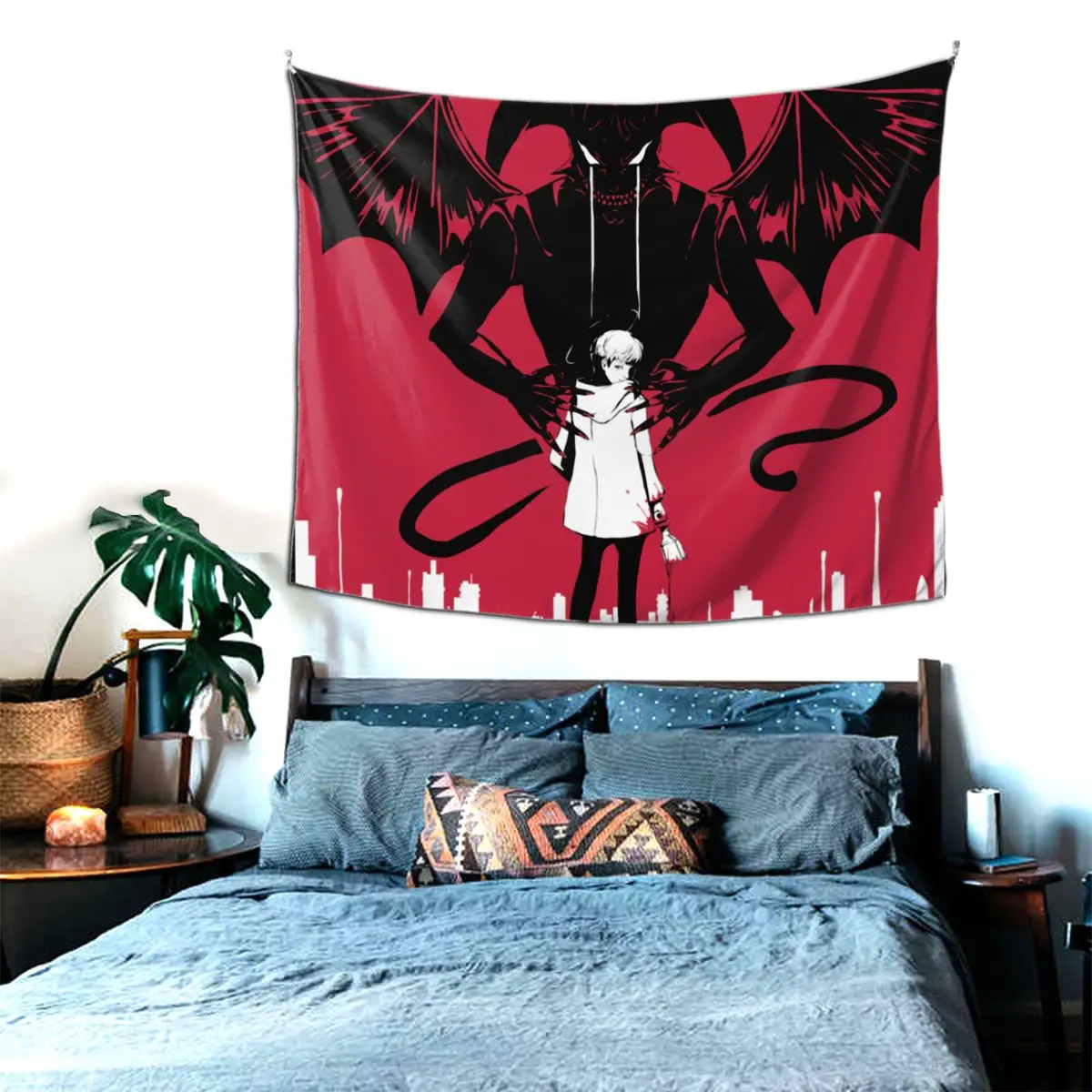 Настенный Гобелен Devilman Crybaby декор аниме Рио дьявол ужас манга Настенная ткань из