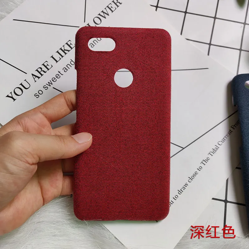 Красный Бампер тряпичный чехол для Google Pixel XL чехол Pixel2 Pixel 2 3 XL чехол с защитной оболочкой задняя крышка телефона Coque - Цвет: Красный