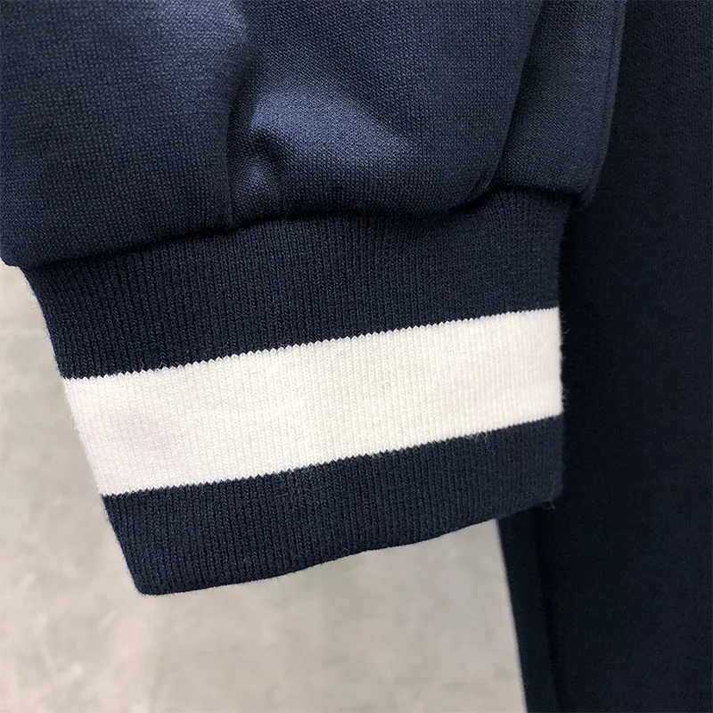 

2021 Fashion TB THOM Brand Sweatpants Men Spring Autumn Pure Cotton Casual Sports Trousers Blue Patchwork Jogger Track Pants