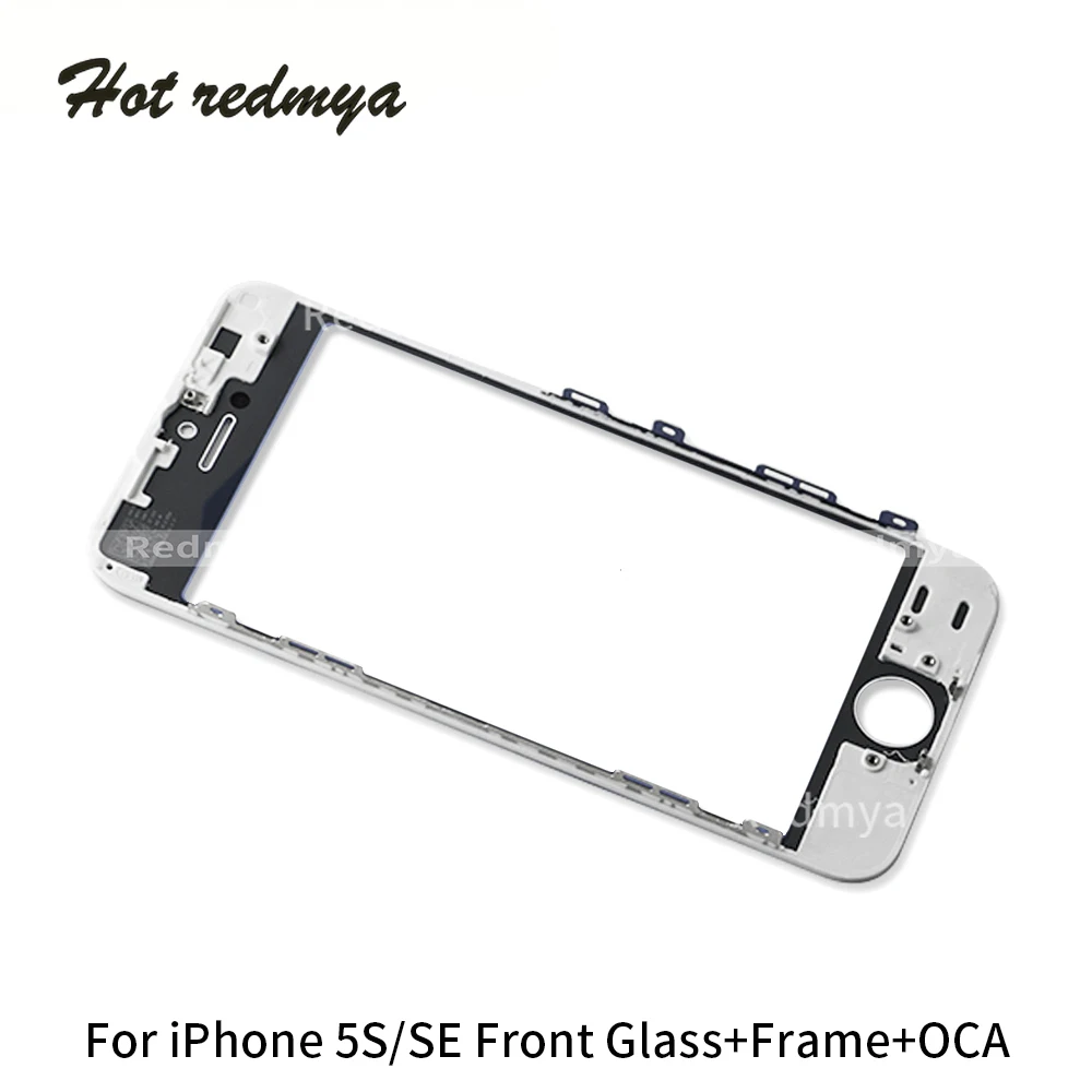 10 шт. сенсорный экран дигитайзер стеклянная панель + Рамка для iPhone 5S SE передняя