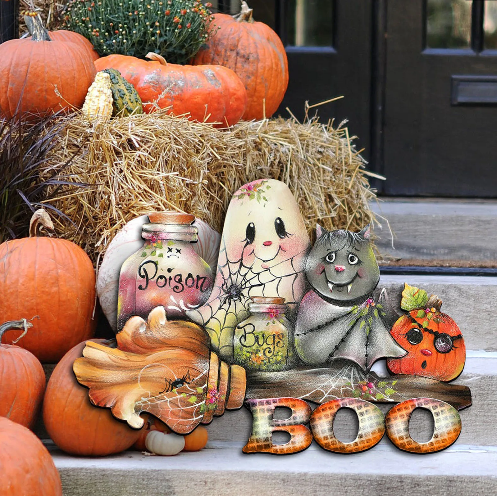 

Хэллоуин, подвесное украшение, креативная тыква, призрак, деревянная дверь, знак для дома, гостиной, украшение для крыльца, Лидер продаж