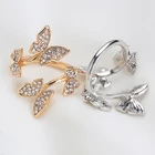 Бабочка Вязание крючком Регулируемый Вязание с нашивкой в виде кольца на безымянном пальце одежда наперсток нитенаправителями Швейные аксессуары DIY домашние ремесла