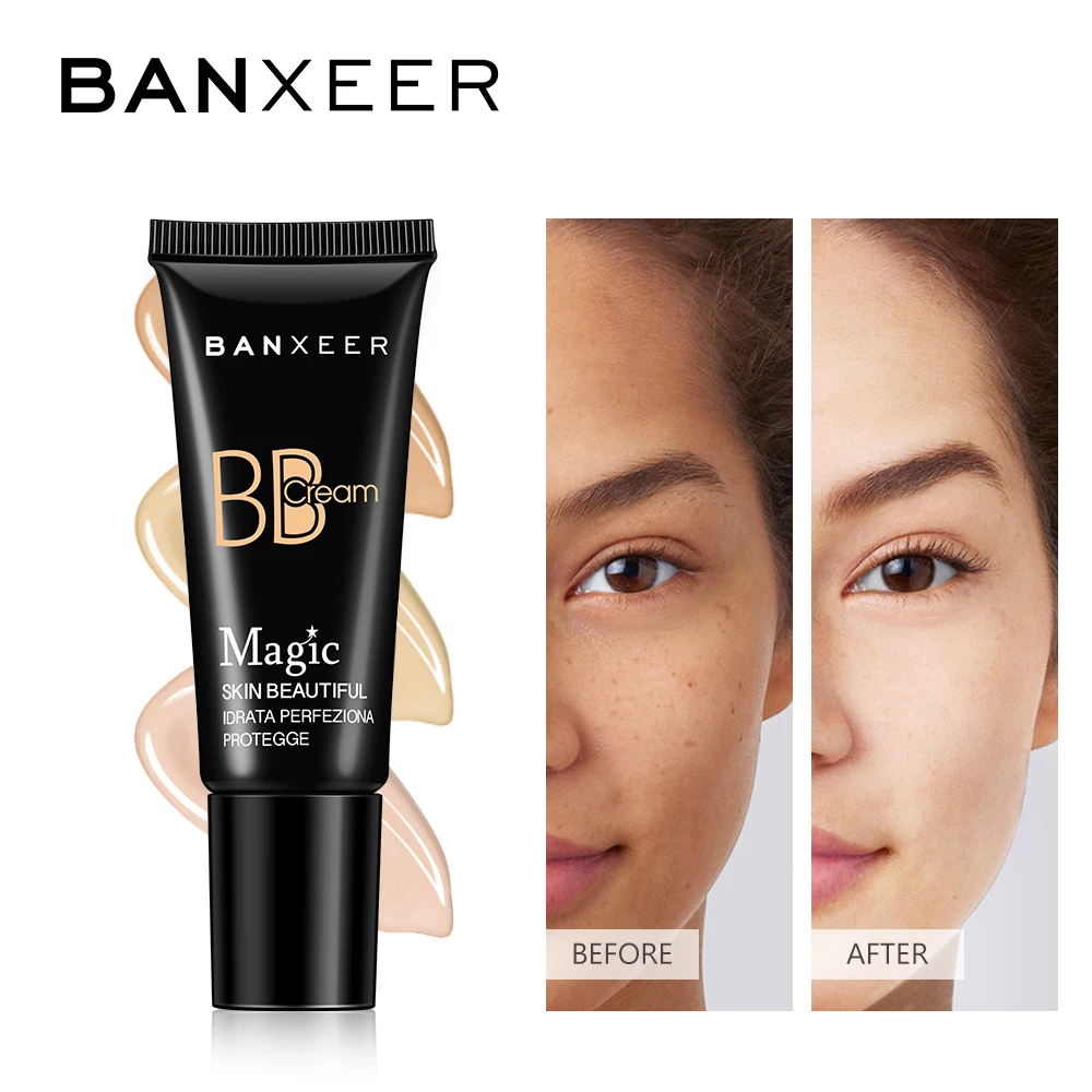 BANXEER легкий BB крем 3 цвета стойкий увлажняющий консилер эффект телесного цвета основа для макияжа мгновенное Впитывающее масло покрытие