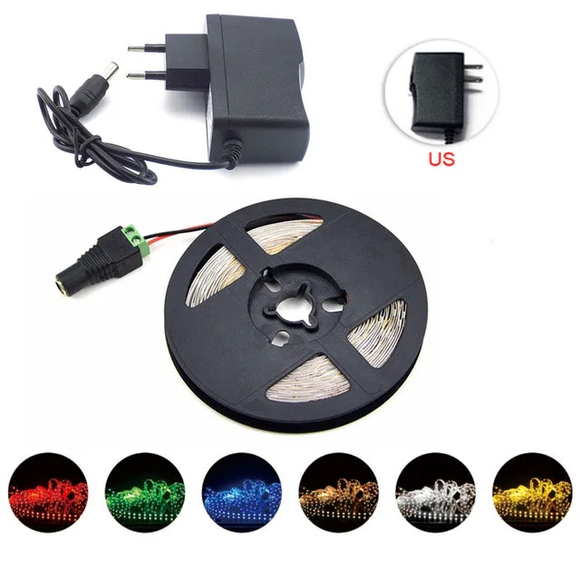 RGB Светодиодная лента 12 В гибкий светильник 2835 5 м водонепроницаемый ledstrip веревка