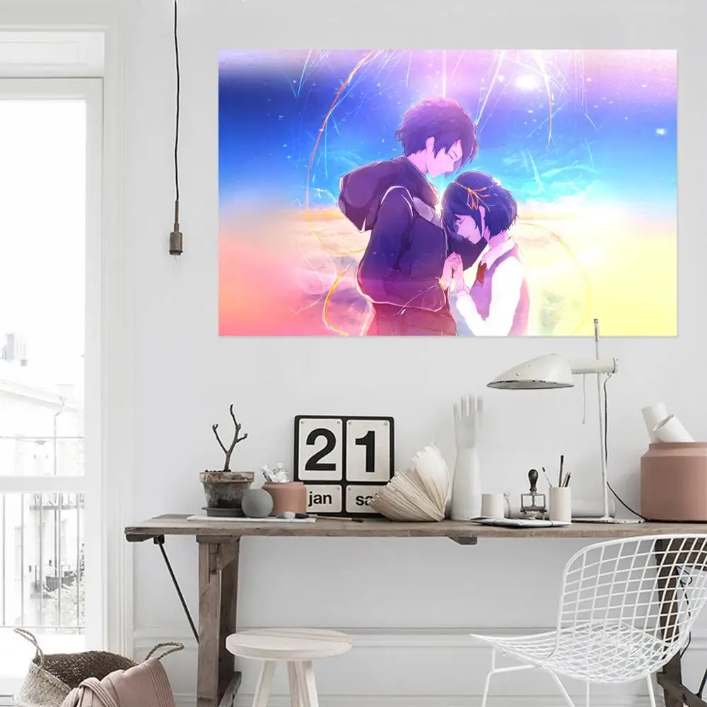 Самоклеящиеся 3D наклейки на стену с надписью Ваше имя японское аниме фотообои