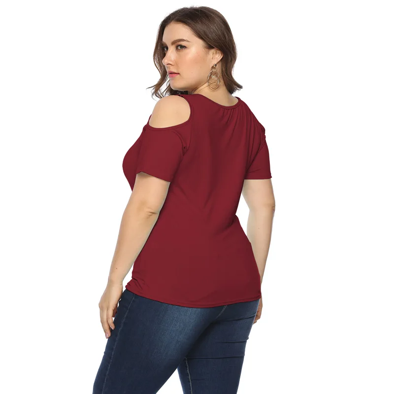 Женская футболка PGSD летняя простая повседневная однотонная с о вырезом коротким