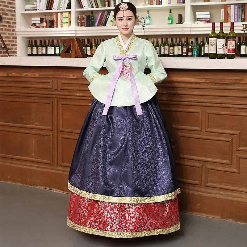 Корейский ханбок одежда для косплея традиционное женское платье костюм танцев с