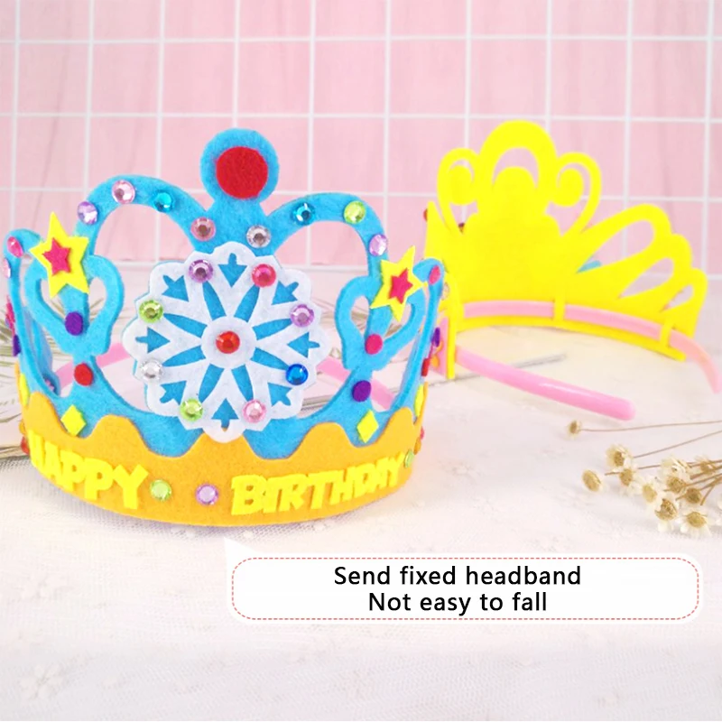 

Princess Headbands Crown Hair Band Diy Kids Art and Crafts Diy Kits for Kids Children Party Girl Jewelry Making Kit Toys