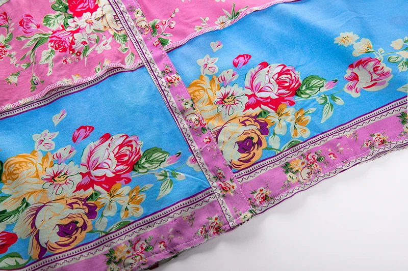 Женское платье с цветочным принтом Everkaki Boho, v-образный вырез, регулируемый пояс, половина рукава, длинное платье в стиле бохо, женское платье, лето-осень