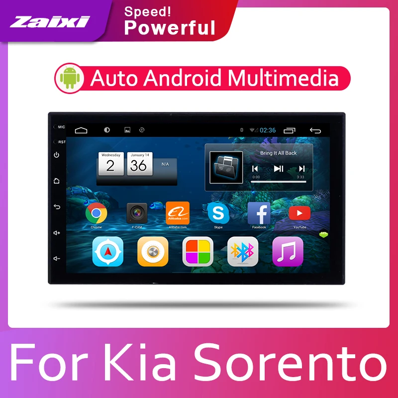 ZaiXi 7 HD 1080P IPS ЖК экран Android 8 Core для Kia Sorento 2002 ~ 2009 автомобильное радио BT 3G4G WIFI AUX USB GPS