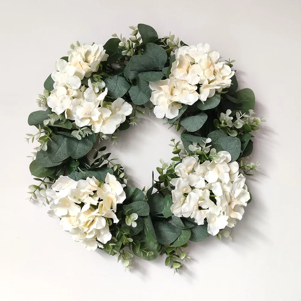 

Home Door Wall Decoration Summer Wreath Artificial Yellow Flower Green Leaves Holiday Festival Door Hanging Garland