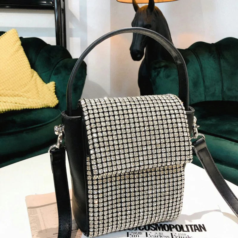BXX Sac/ модные роскошные сумки женские дизайнерские стразы половина крышки маленький квадратный карман сумка через плечо ZC880