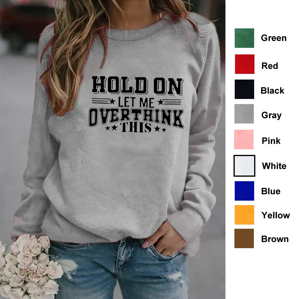 

Hold no round neck women's top loose bottomed pullover jy52