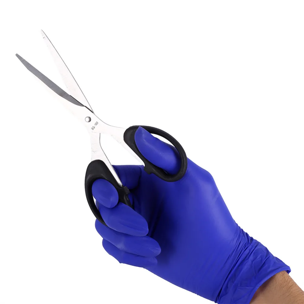 

100pcs/box Blue Color Disposable Latex Gloves Garden Gloves For Home Cleaning Rubber Or Cleaning Gloves Universal Food Gloves