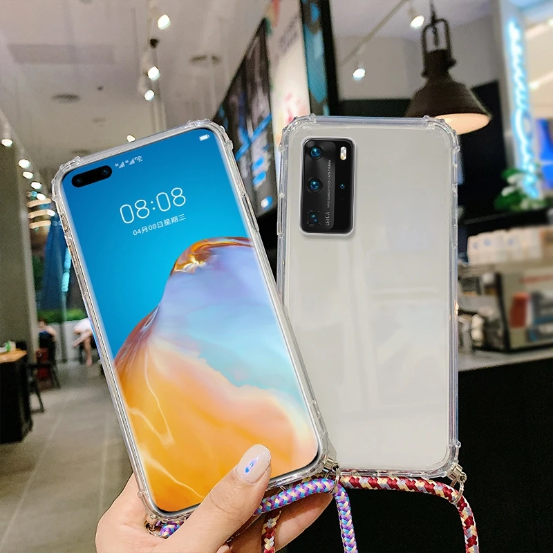 Чехол для Huawei Mate 30 20 Pro P40 P30 P20 Lite Nova 7i 5i 4e 3e Honor чехол с ремешком через плечо подушкой