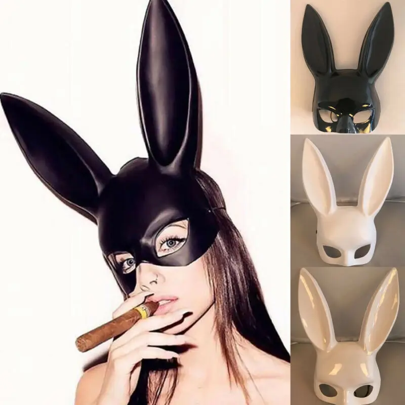 Женская маска кролика с длинными ушами для косплея Хэллоуина маскарада | Дом и