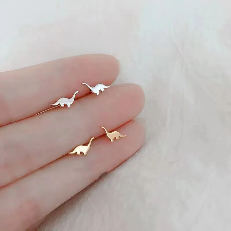 

Cute Mini Dinosaur Earrings Women Simple Petite Student Earrings Girls Fashion Streetwear Ear Studs Charm Jewelry Accessories