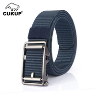 cukup new arrival high quality nylon belt jeans accessories men 3 5cm width geometric black smooth buckles metal male cbck207