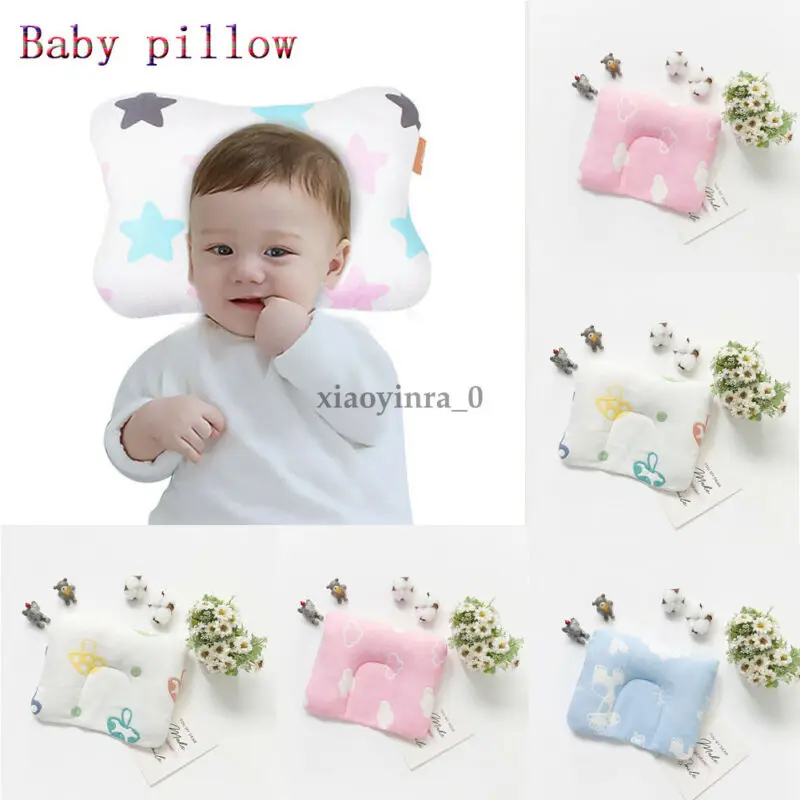 Мягкая хлопковая подушка для младенцев не скатывается плоская удобная