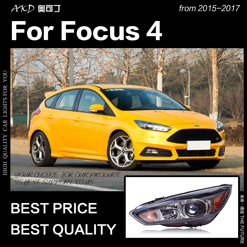 AKD автостайлинг для Ford Focus фары 2015-2017 ST Sytle D2H Hid опция ангельские глазки