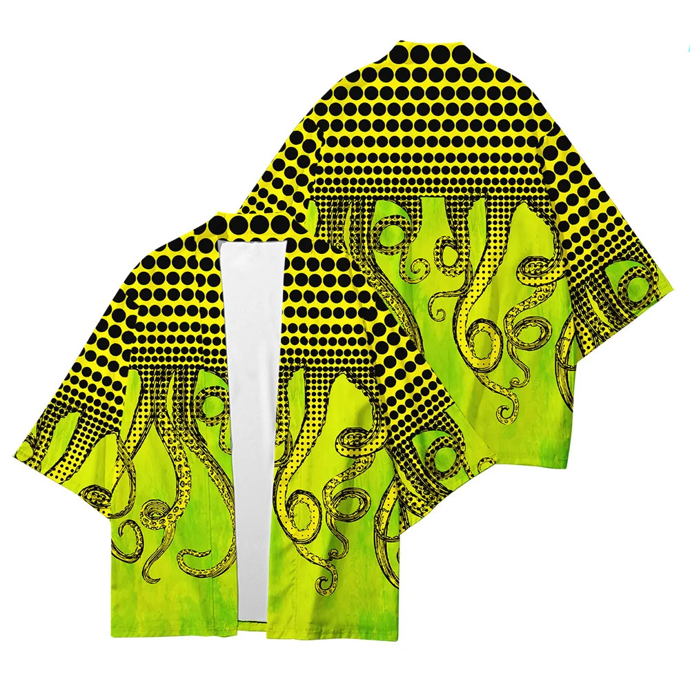 Новая накидка в японском стиле Осьминог с рисунком планшетов для взрослых и