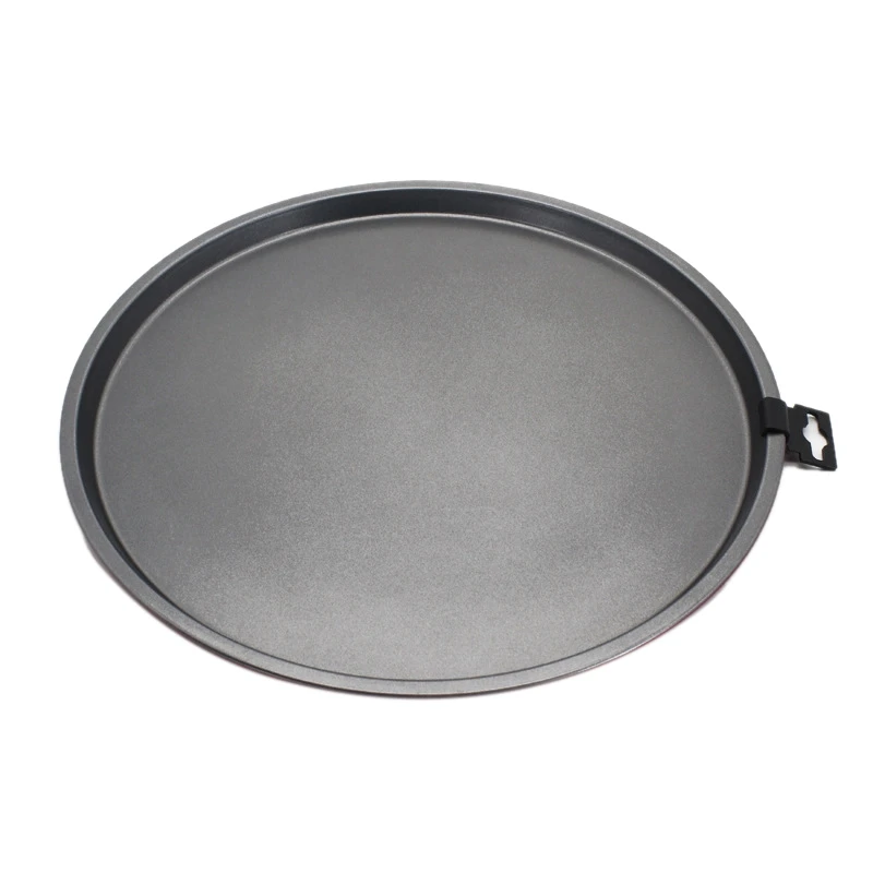 

13 Inch Pizza Crisper Pan Carbon Steel Non-Stick Pizza Baking Pan Light-Bottomed Round Pizza Bakeware