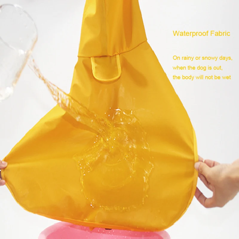 Дождевик для собак желтый легкий дождевик водонепроницаемая одежда домашних