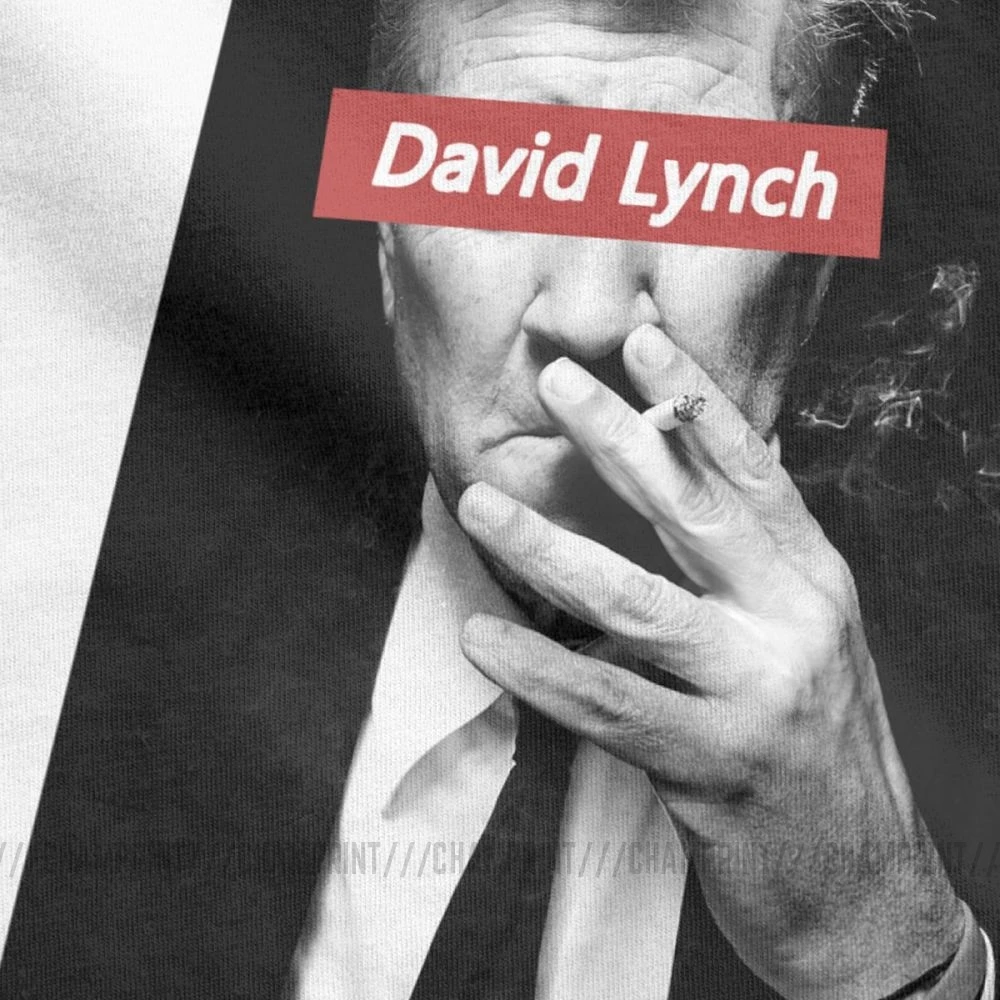 Мужская футболка с коротким рукавом David Lynch из чистого хлопка принтом Twin Peaks