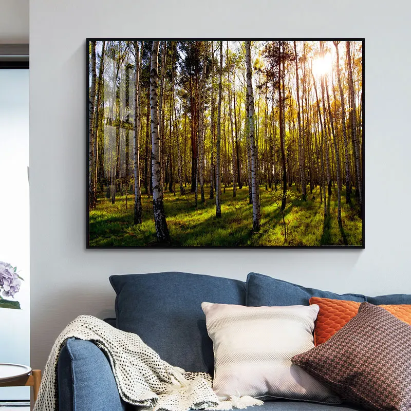 

Vintage Pure And Fresh And Forest Art Canvas Paintings Abstract Line Nordic Posters Pictures Living Room Decor21-21 20