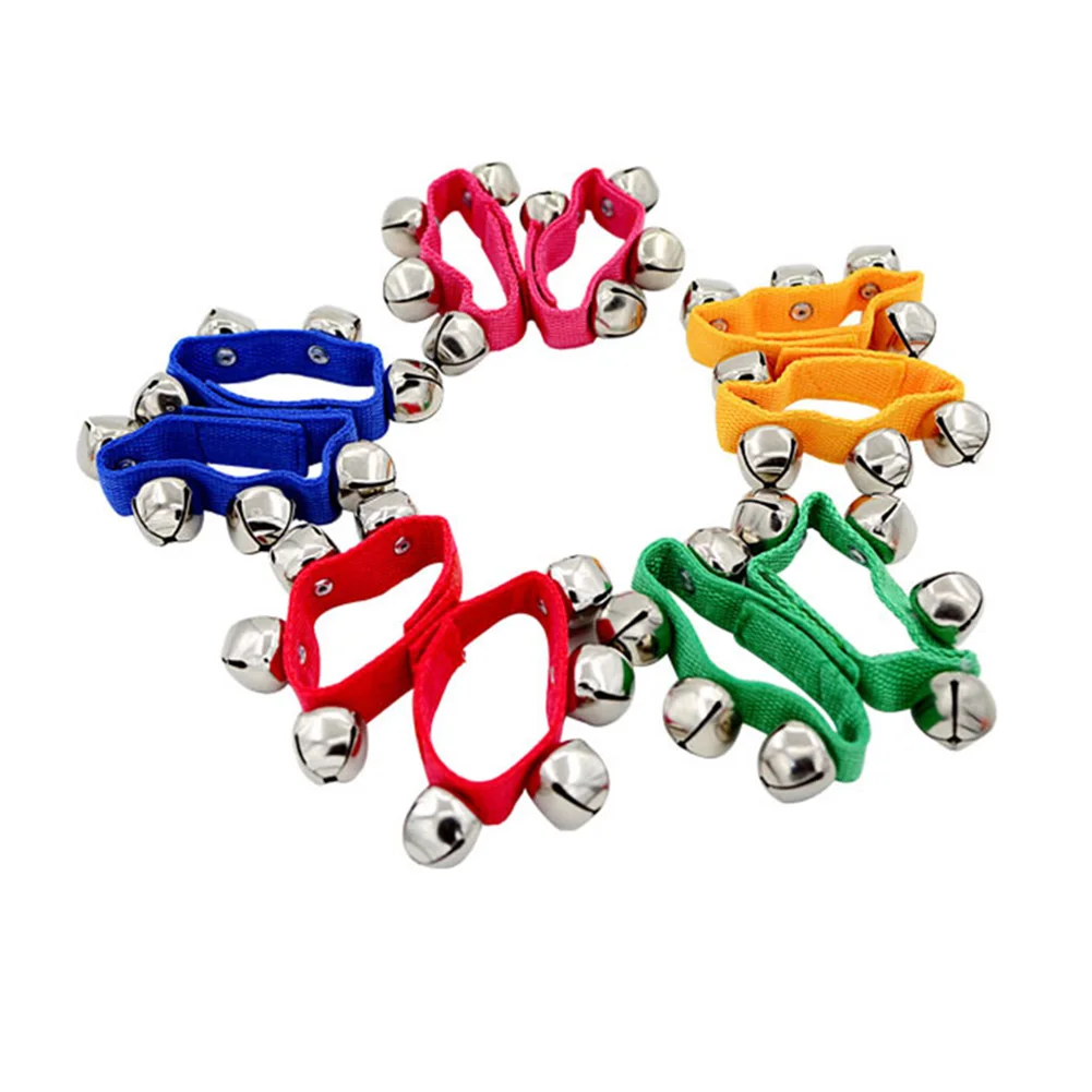

Developmental Rattle Bed Kids Toys Musical Instruments Rattles Hand Wrist Foot Bell Orff Early Learning Bell Toys