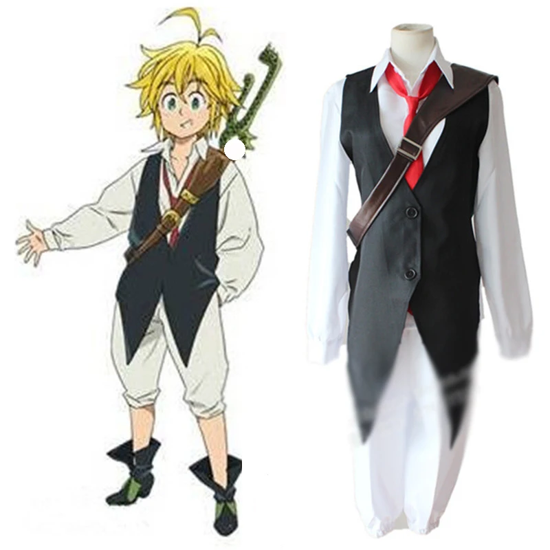 Костюм для косплея мелиодас из аниме Семь смертных грехов рубашка и штаны костюм