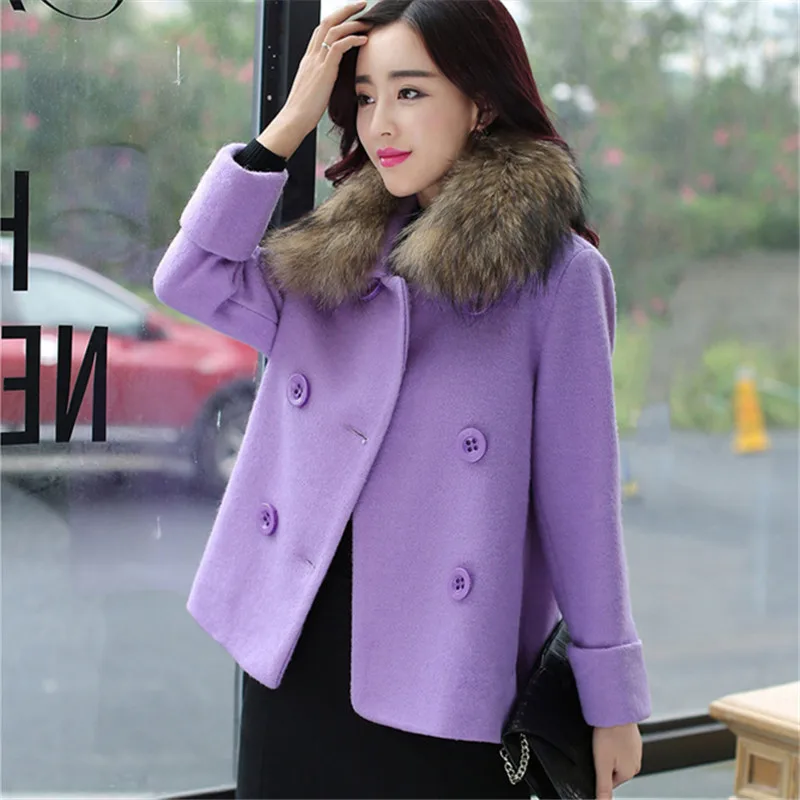 

Winter Faux Fur Fashion Casual Wool Coat Plus Size Slim Fit 2019 Clothes Womens Coat