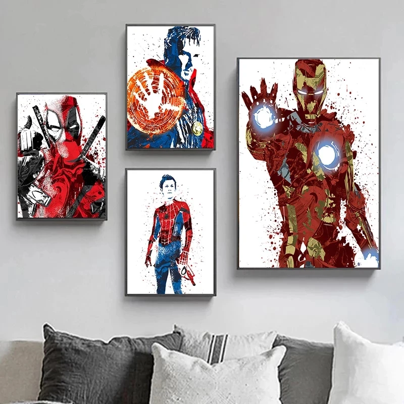 Холст с изображением Человека-паука домашний декор картины современный Капитан