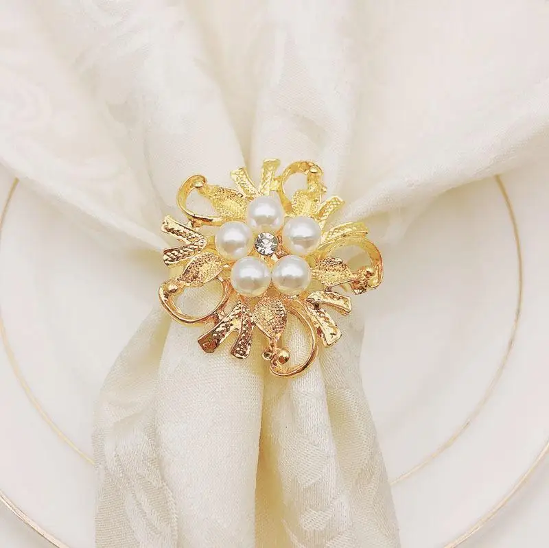 

12/PCS gold napkin ring napkin ring hotel west table napkin buckle decorative soft outfit supplies