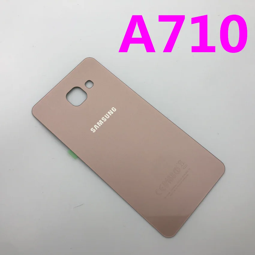 A710 pink Задняя панель батареи Стекло задняя дверь Крышка для samsung Galaxy A3 A310 A310F A5 A510 A510F A7 A710 A710F() предварительно клейкие наклейки - Цвет: A710 pink