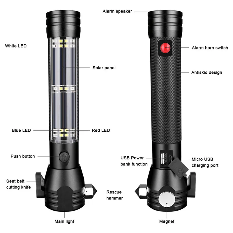 COB Солнечная вспышка LM сигнализация многофункциональсветильник автомобильный