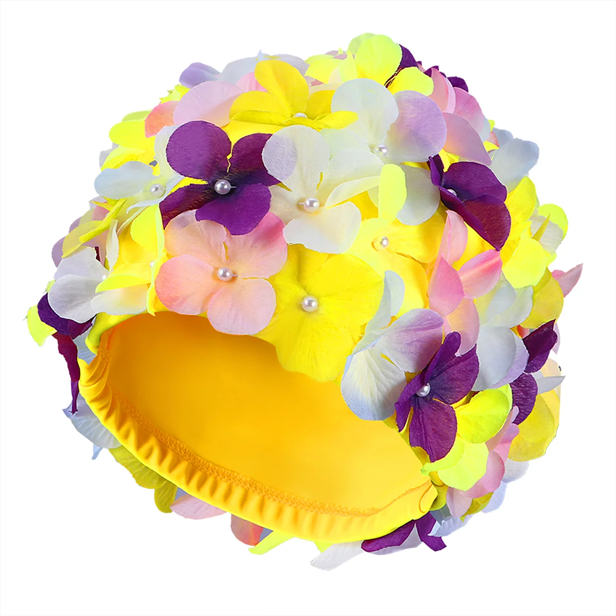 

WINOMO Fashionable Swim Cap Floral Petal Stylish Swimming Hat Bathing Caps Size for (Colorful)