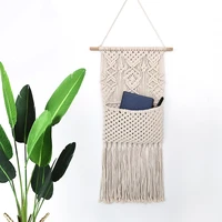 hand woven tapestry home decor pendant wall ornament bohemian wall ornament storage bag