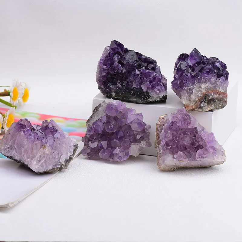 Натуральный Аметист Кристальный кварц кластера сырые кристаллы Исцеление