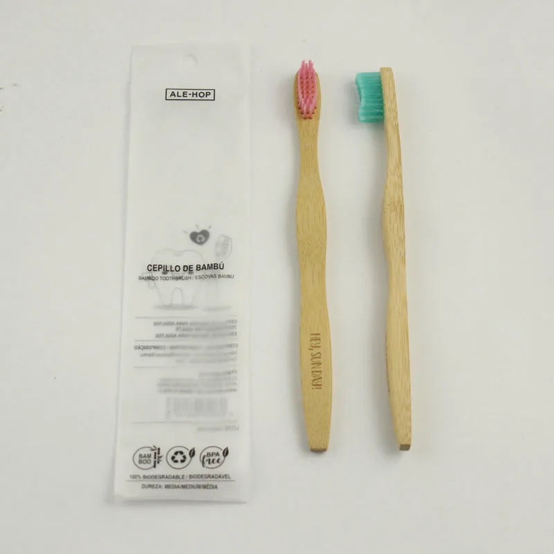 Набор бамбуковых зубных щеток для мужчин и женщин 2 шт./компл. | Красота здоровье