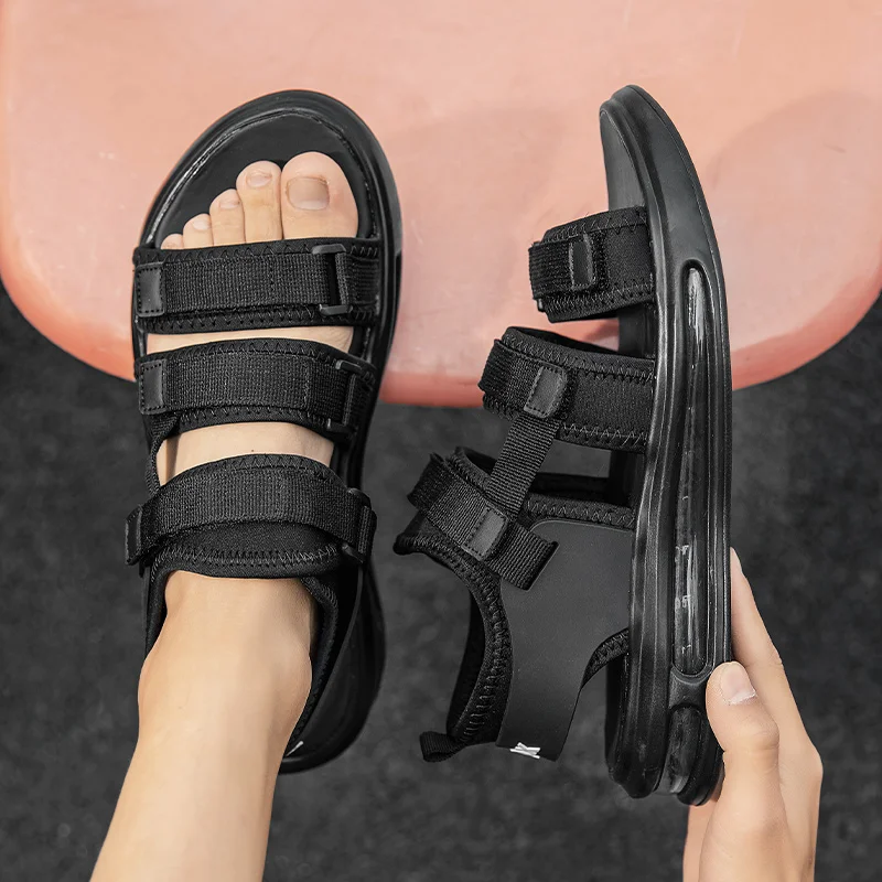 

2021 New Summer Air Cushion Outdoor Men's Sandals Fashion Casual Lightweight Sandals Non-Slip Beach Wading Roma Sandals Big Size