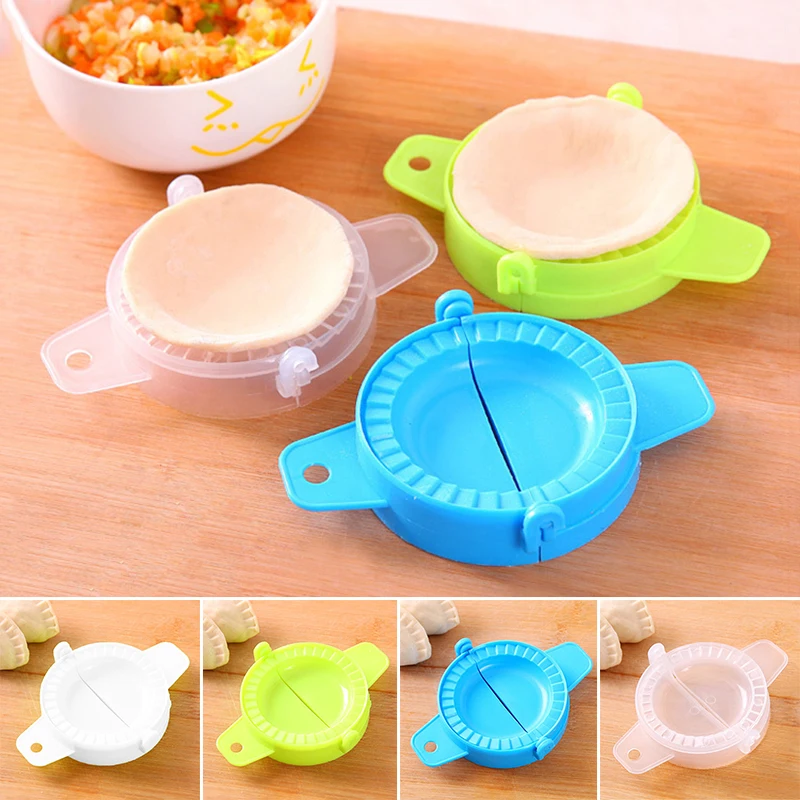 

Colors Dumpling Mold Maker Plastic Dough Pie Press Ravioli Making Mould Hand DIY Baking Tools Kitchen Jiaozi Accessories