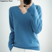 womens sweater for fallwinter 2021 new cashmere sweater casual v neck pullover korean fashion knitted tops jacket long sleeves