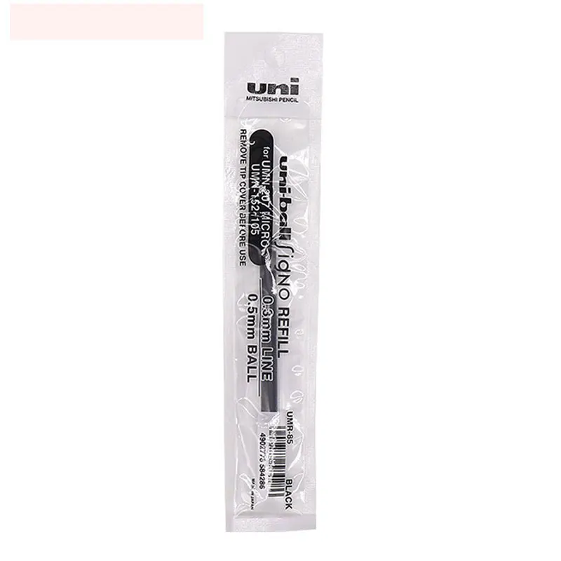 black 1Pcs Uni знак UMR-85-Gel чернилами 0,5 мм шарик пополнения чернил для UMN-105 UMN-152 UMN-207 заправляемая ручка канцелярских принадлежностей 1 шт - Цвет: black 1Pcs